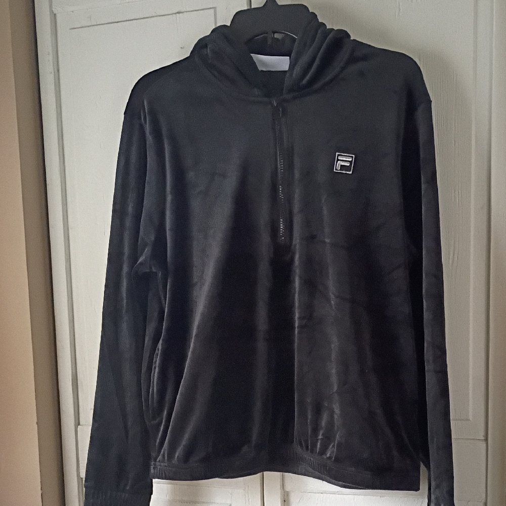 Fila Black Zip-Up Men's Sweater